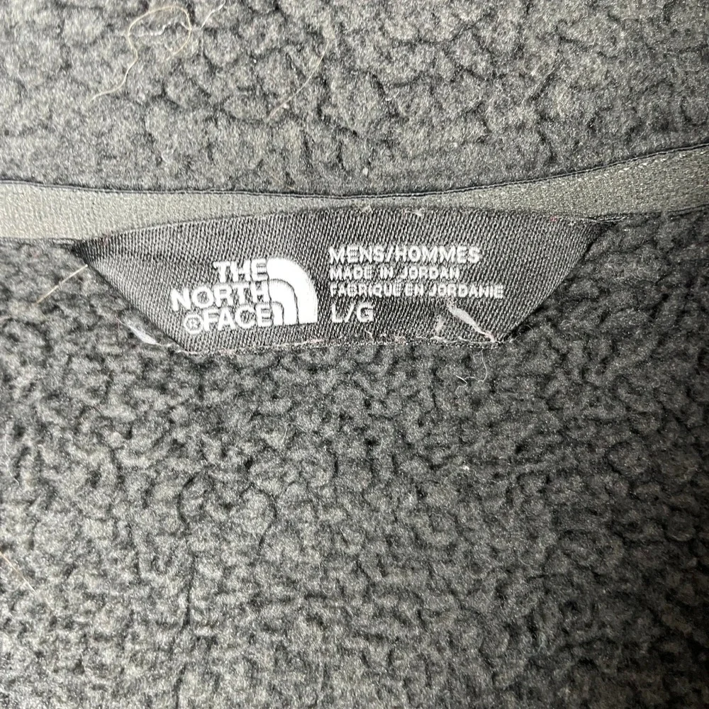 The North Face Fleece Pullover Mens L Gray Gordon Lyons Quarter Zip Sherpa Lined